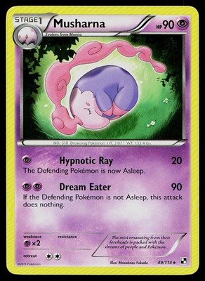 Pokemon Card Black & White Musharna 49/114 Rare