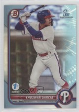 2022 Bowman 1st Edition Sky Blue Foil Yhoswar Garcia #BPPF-90 uk2