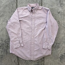 Vintage 90's Land's End Button Down Oxford Shirt Men's 16.5 - 33 Purple Preppy