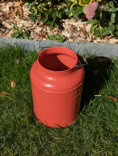 Red Retired Ikea Metal Milk Can SOCKER 30" - Picture 3 of 10