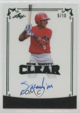 2018 Leaf Trinity Clear Auto Green /10 Noelvi Marte #CA-NM2 Auto uk2