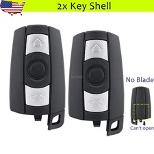 2x 3-button Car Key Case For Bmw 3 5 7 Series E90 E91 E92 Remote Fob Shell Cover