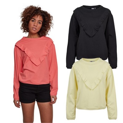 Urban Classics Ladies Terry Valance Crew Sweater Pullover Oversize Stitching