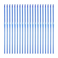 20Pcs Aluminum Crochet Hook 2.5mm Knitting Needles for DIY Craft Yarn Blue