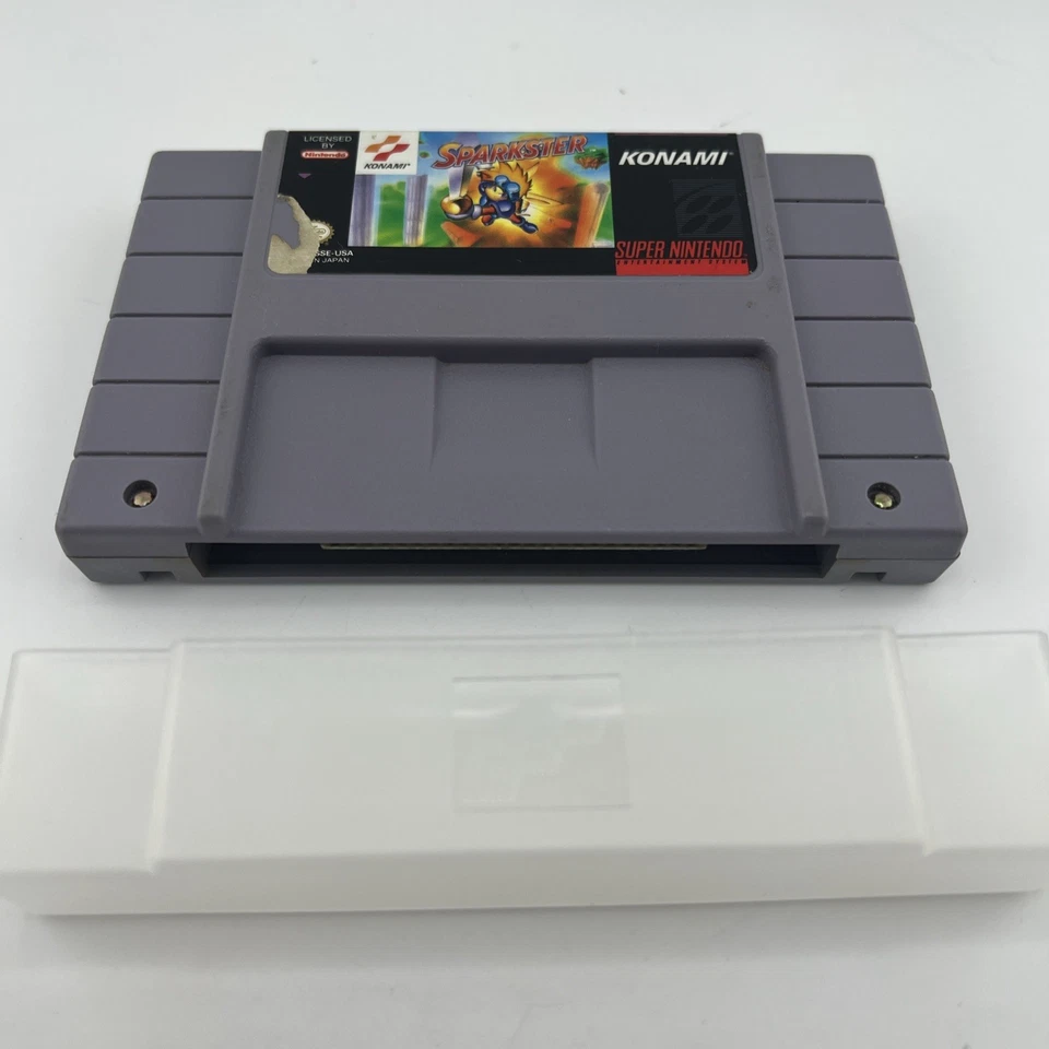 Sparkster SNES Super Nintendo подлинная проверенная рабочая тележка этикетка повреждение - Изображение 3 из 4