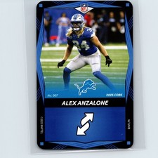 2025 Mattel UNO Core - Alex Anzalone #007 - Blue - Detroit Lions