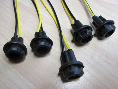 Lot of (5) T10 Rubber Socket Twist Lock Instrument Gauge Light 1/2'' 12.7mm #M70Y