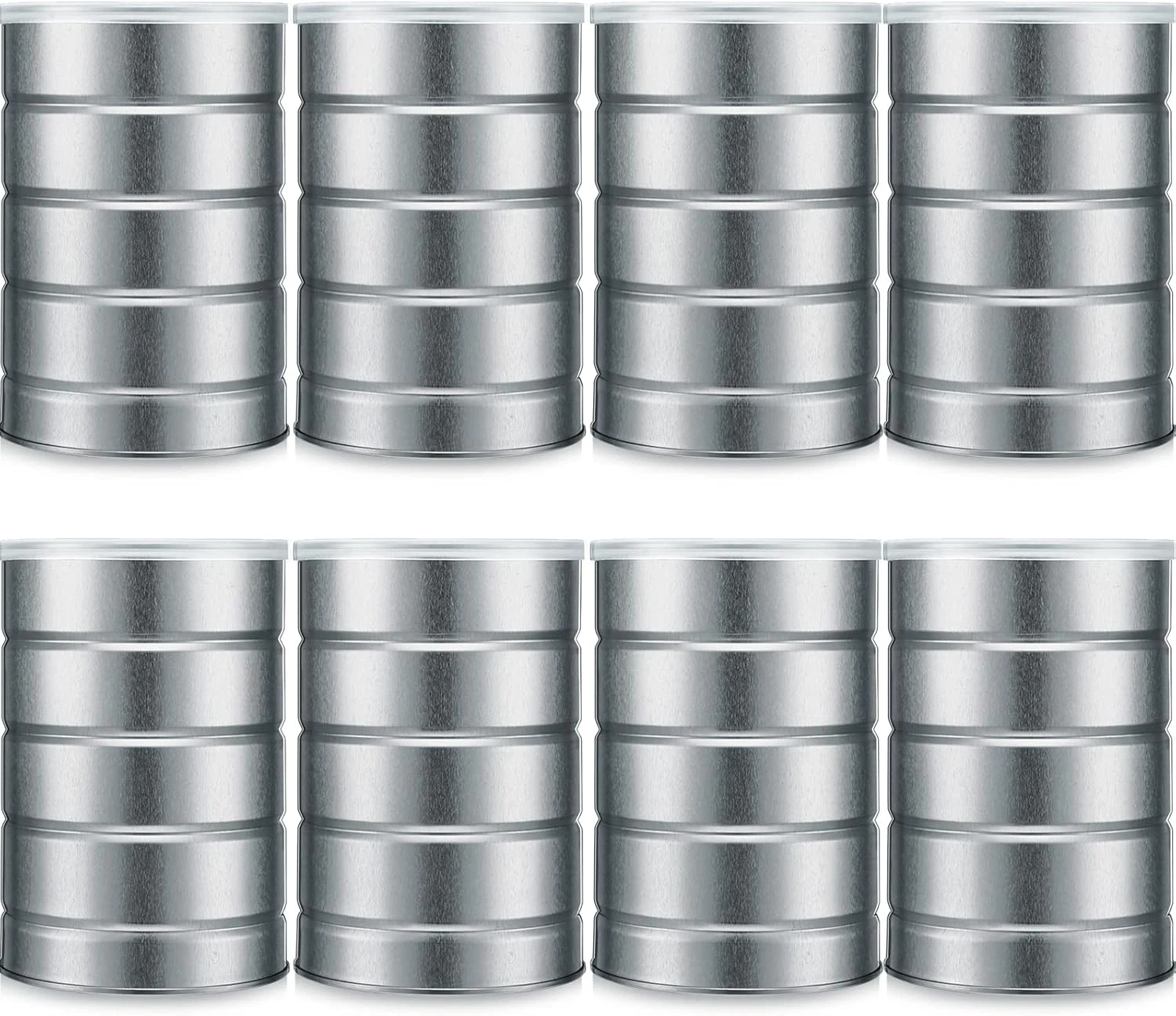 8 Pcs Metal Coffee Tin Canisters with Lids for Tea Sugar Candy Storage DIY