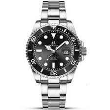 Relojes para hombre de acero inoxidable, anal gicos, resistentes al agua.