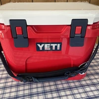 YETI Roadie 15 Hard Cooler Rescue Red White Navy Carry Strap Camping Fishing NWT