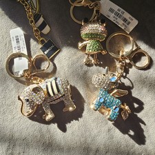 Colorful Rhinestone Bling Keychain Bag Charm Bundle