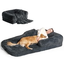 EHEYCIGA Foldable Human Dog Bed, 72"x44"x11" Orthopedic Memory Foam Human Siz...