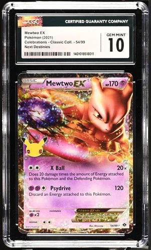 CGC 10 Mewtwo EX 54/99 Holo Pokemon Celebrations 25th Anniversary Sword & Shield