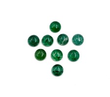 Natural Green Aventurine Round Cabochon Loose Gemstone Lot 9 Pcs 5 MM 4.50 CT