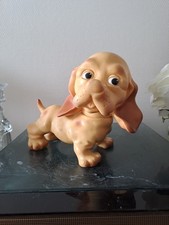 Chien. Pouet-Pouet. Jouet vintage. 16 cm x 20 cm Ancien.