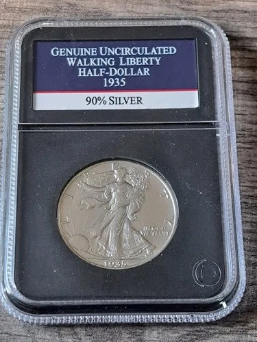 1935 Walking Liberty Half Dollar PSC Genuine Unc.