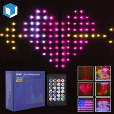 400 LED Smart Curtain Light w/Remote Color Changing RGB Fairy Lights Party Decor
