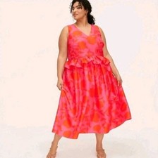 Kate Spade NY x Target Classic Rose Peplum Midi Dress  NWT Size 17