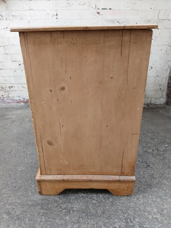 Cajonera antigua victoriana de pino 2 sobre 2 Foto 4 de 4