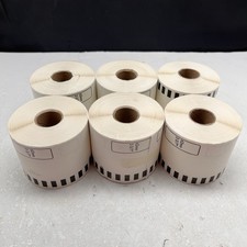 6 Rolls 2.4  x100' Continuous Paper Tape Like DK2205 for Brother QL Printers