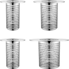 Sink Drain Strainer 4 Pcs 3 Sizes Stainless Steel Hair Catcher Kitchen Bathroom