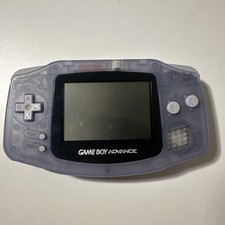 Nintendo Game Boy Advance GBA Console Clear Crystal Glacier - Tested & Working!