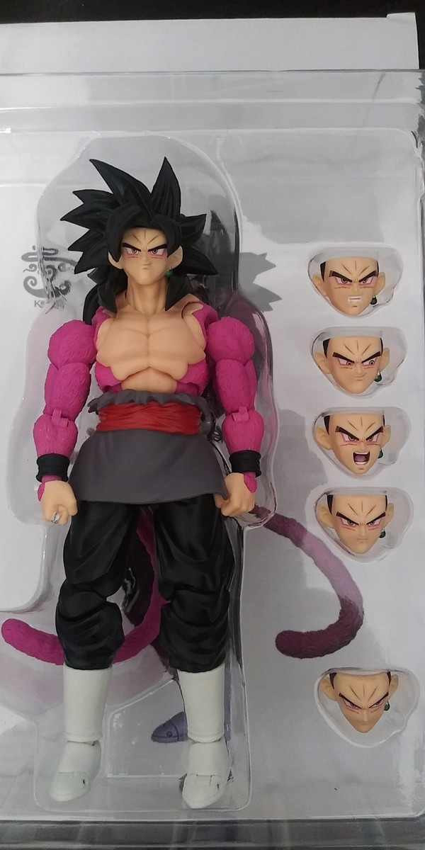 SH Figuarts Kong Studios Dragon Ball Goku Black SSJ4 Rose Pink Fur