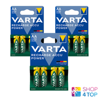 12 Varta Recharge Accu Power Aa Hr6 Batterien 1.2V 2600Mah Nimh Mignon Stilo New