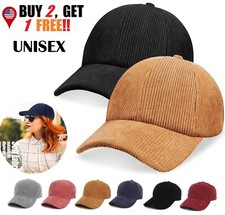 Corduroy Baseball Cap Dad Hat Classic Adjustable Soft Plain Cap Outdoor Unisex