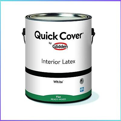 Glidden Quick Cover, Interior Paint, Flat Finish, White, 1 Gallon Glidden Quick Cover, Interior Paint, Flat Finish, White, 1 Gallon