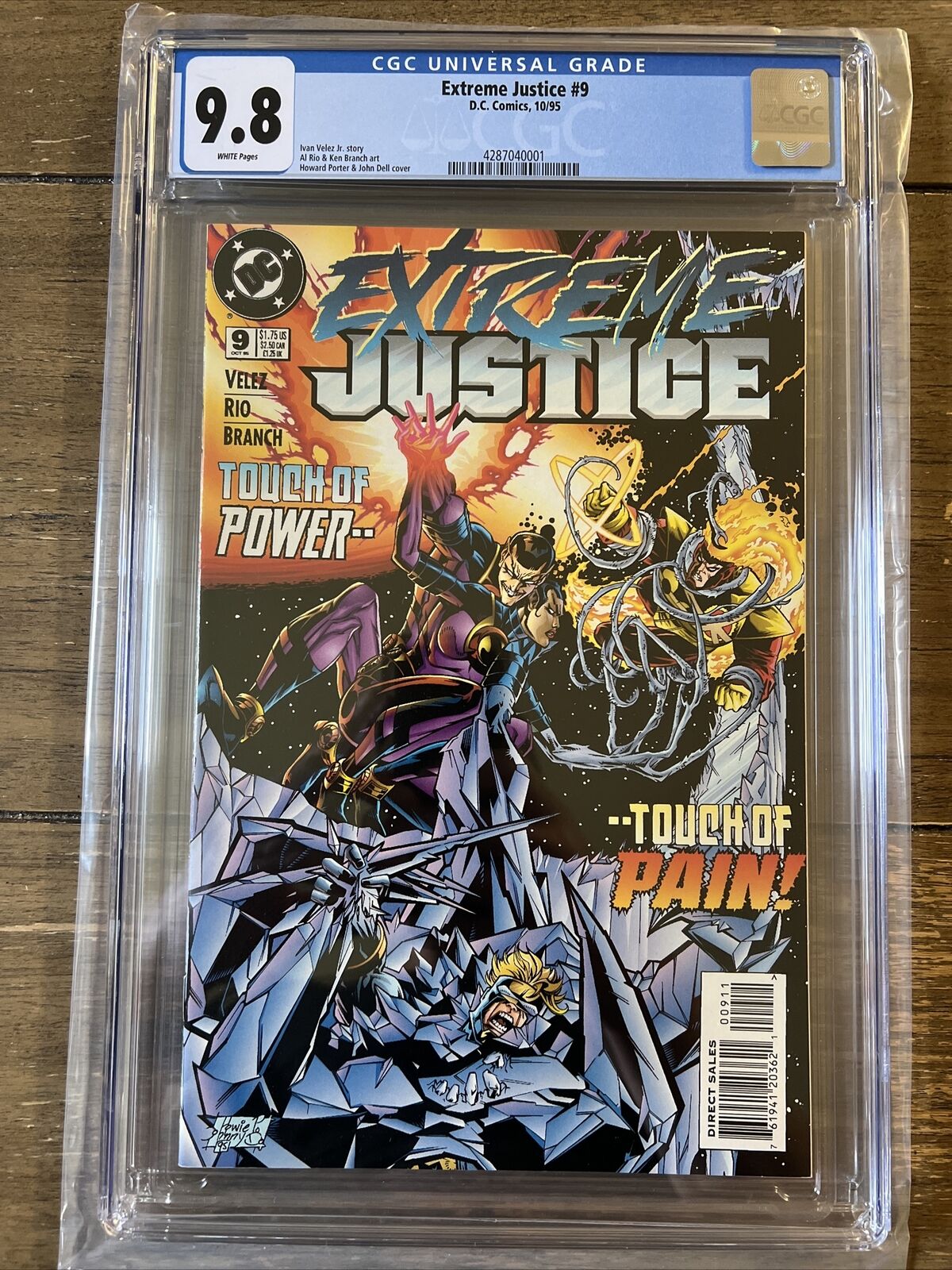 Extreme Justice #9 CGC 9.8 white 1st Wonder Twins in continuity DC Comics 1995