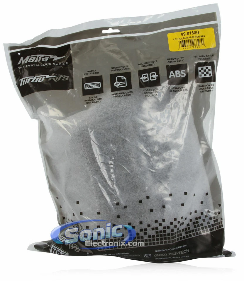 Kit de instalación DIN único ISO Metra 99-8160G con bolsillo para Lexus LS430 2001-2006 Foto 2 de 2