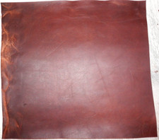 14.5"x16" DARK BROWN OIL TANNED UTILITY LEATHER COWHIDE avg 1.4mm thick 1981