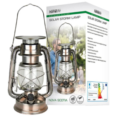 Solarbetriebene Hurrikanlampe Sturmlaterne LED Licht - Kupfer - Nova Scotia