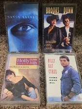 Country Music Cassette Lot Garth Brooks Brooks  Dunn Billy Ray Cyrus Holly Dunn