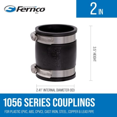 Fernco 1056-22 Flexible Coupling, 2 Inch | eBay