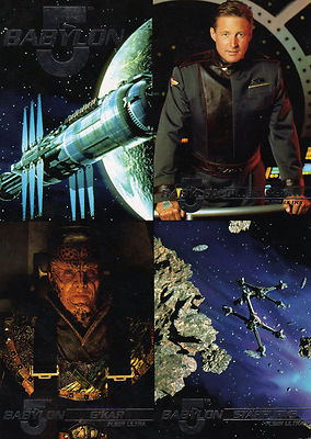 1995 Babylon 5 Uncut 4 Card Promo Sheet