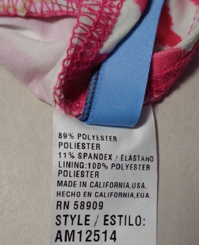 Antonio Melani Size Large MOLDED SOFT CUPS Warm Pink Chevron New Bikini Top - Picture 12 of 15