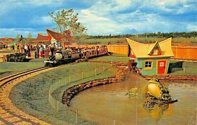 Edmonton Alberta Ca ~Storyland Valley~ Frosch Teich & Alt Mühle Nahe Eisenbahn