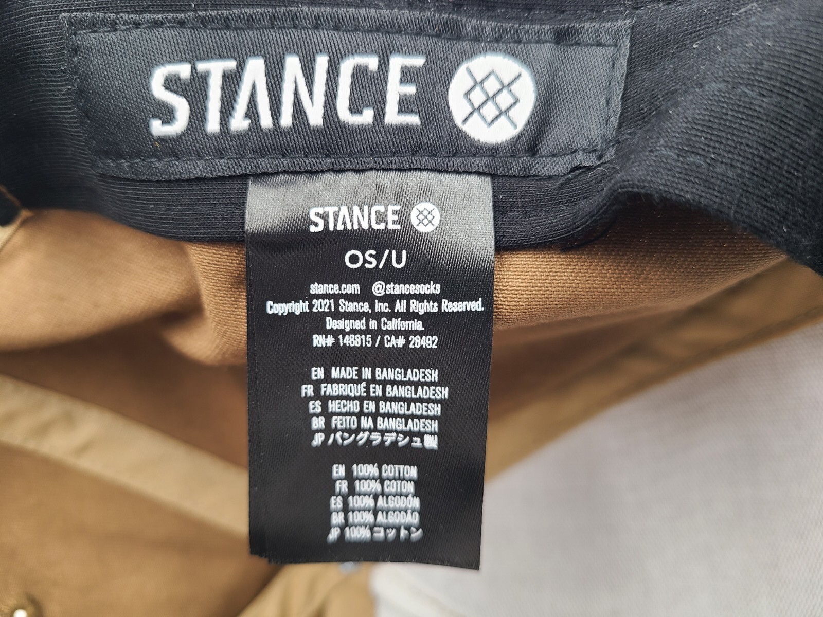 Stance Icon Golf Snapback Hat Cap Socks Baseball Dad Mom Men Women Brown Black
