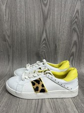Image of Womens Dune London Elba White Leather Trainers UK Size 4 Brand New