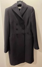 $5000+ Christian Dior Bar Jacket Coat Mid-length Double Breasted Black 40 8 38 6