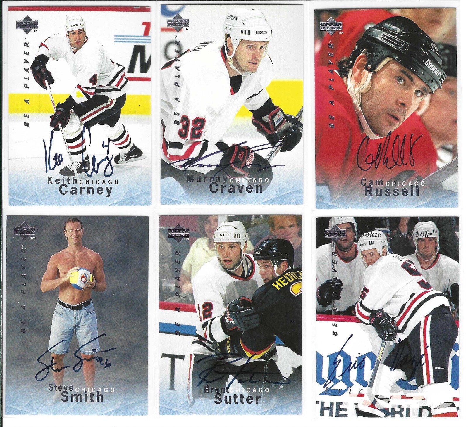 1995-96 Be  A Player Chicago Blackhawks Autographed Cards- Pick Your Player