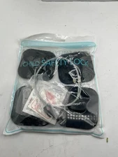 Pack of 4 Child Safety Lock with Key for Refrigerator Freezer Fridge Black