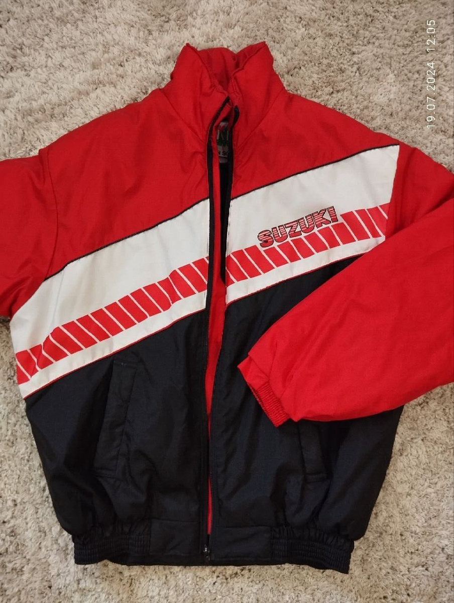 90s AKITO SUZUKI レーシングジャケット 中綿 スコットランド製 90s AKITO SUZUKI Racing Jacket, Scotland-made Suzuki Racing