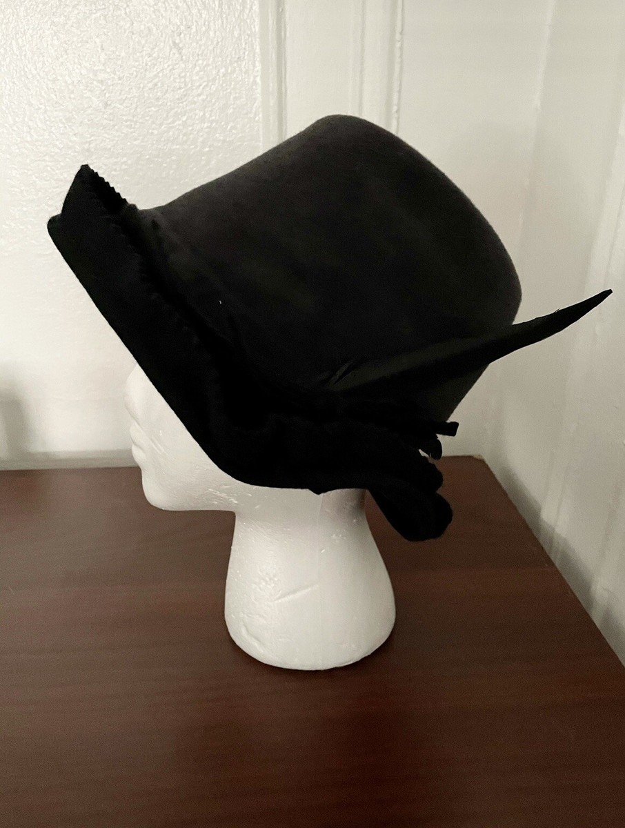 Lisa Shaub Couture Fedora Womens Black Wool Hat s-l400.jpg main image 2