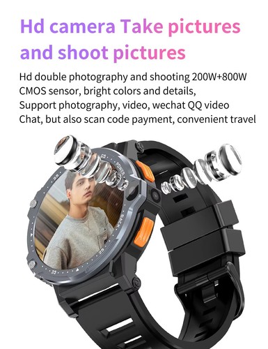 4G SMART WATCH 64GB 1.54” Screen Android OS V8.1. 200W+800W HD Dual Camera, GPS - Picture 6 of 26