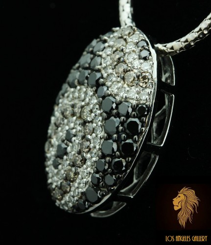NEW / EFFY "Confetti" Multi Color Diamond Animal Print Necklace / 14K - Picture 4 of 5