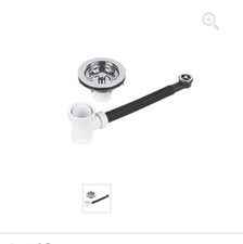 MCALPINE 1 BOWL SINK  WASTE KIT CHROME PLATED BRASS 1 1/2" (9236P)