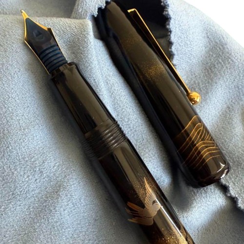 NAMIKI Yukari Maki-e 18K Fountain Pen Wave & Plover B Nib FN-20M-NC NEW - 第 10/10 張圖片
